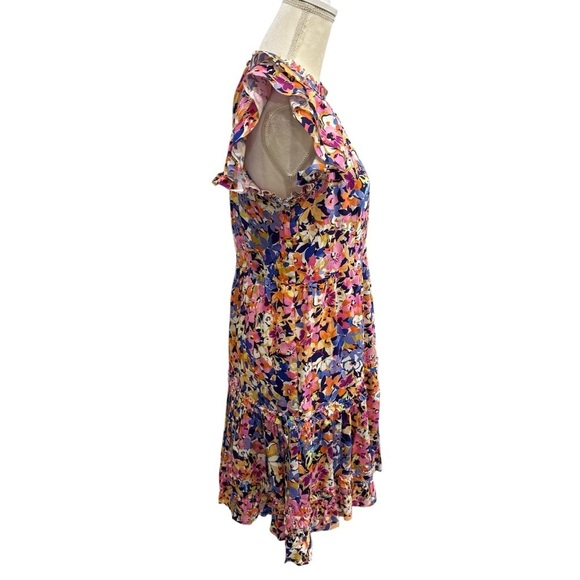 Tyler Böe Women’s Ursula 100% Cotton Floral Mini Dress Flutter Sleeve NWT $298 - Picture 4 of 15